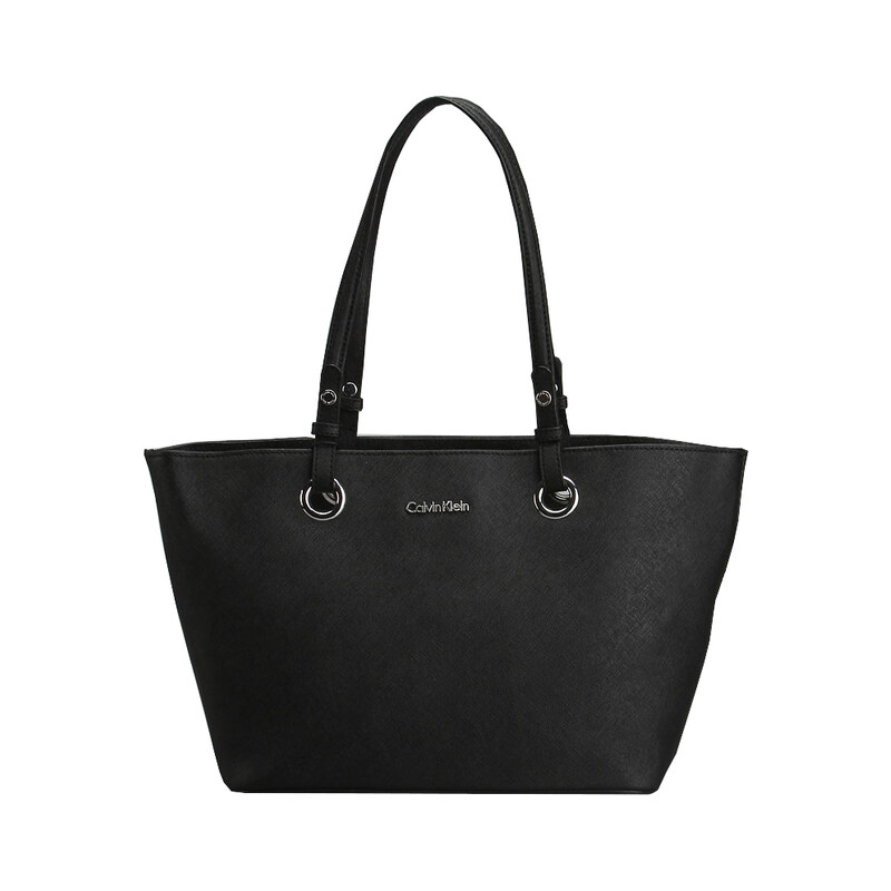 Calvin Klein Elegantní kožená business kabelka Medium Leather Tote Black H2RA1135