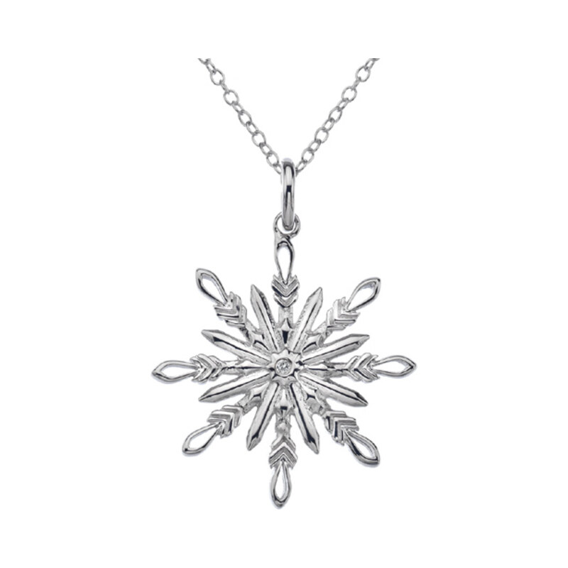 Hot Diamonds Stříbrný náhrdelník Hot Diamonds Winter Wonderland Snowflake DP382