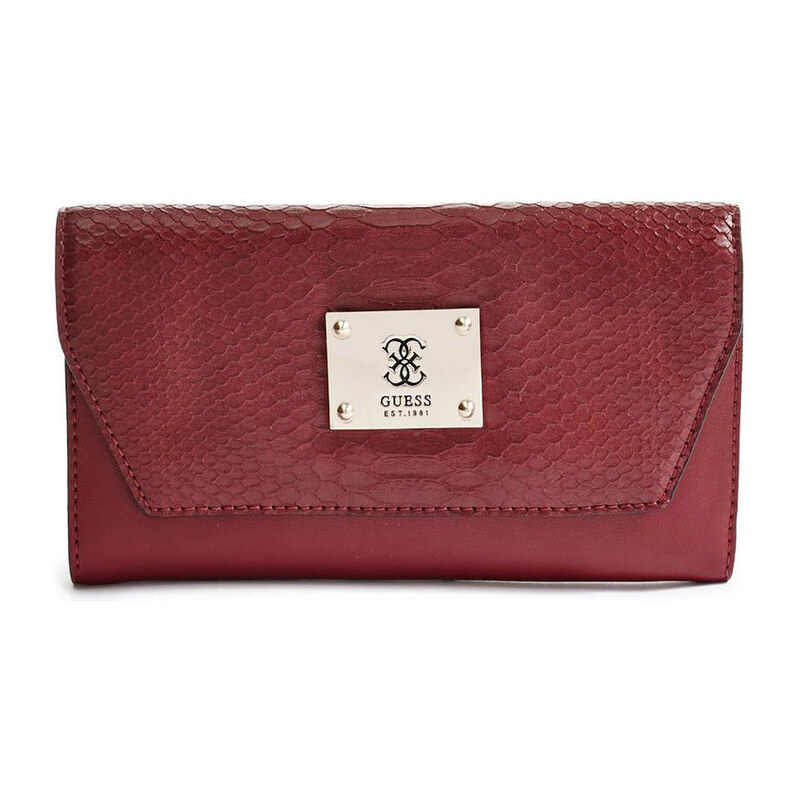 Guess Elegantní peněženka Angela Clutch červená