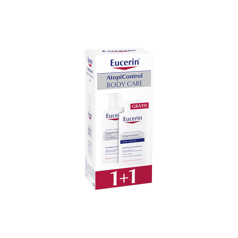 Eucerin Tělové mléko Atopicontrol 400 ml + sprchový olej Atopicontrol Zdarma