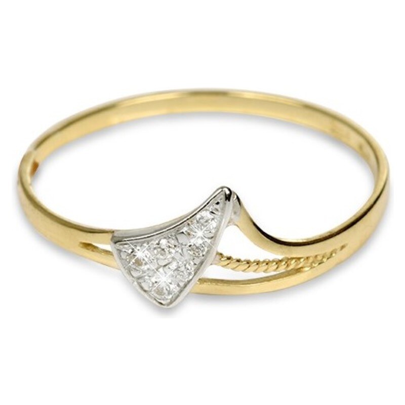 Brilio Zlatý prsten s krystaly 229 001 00591