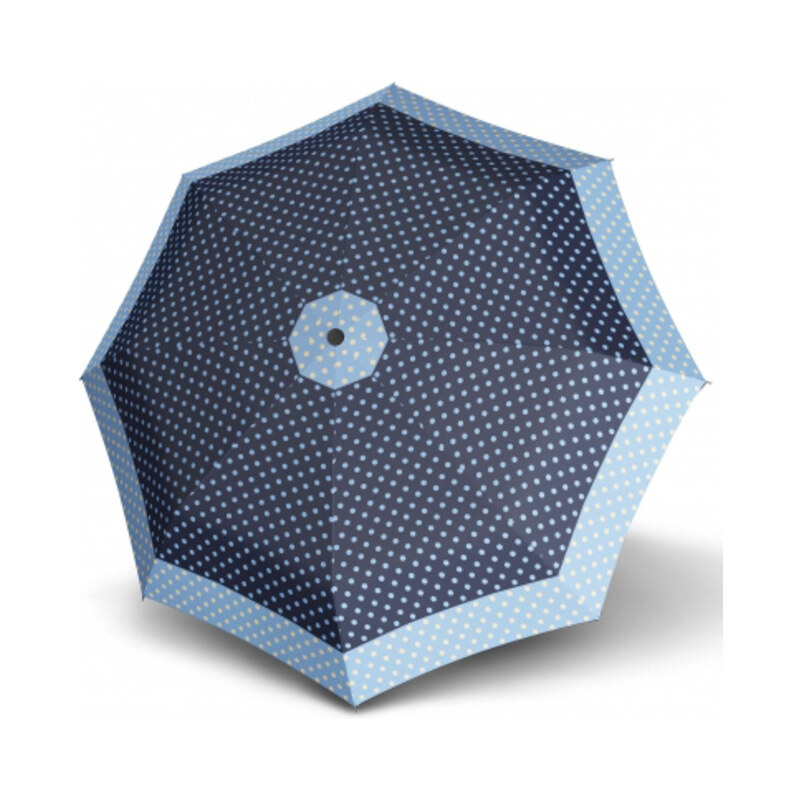Doppler Dámský skládací plně automatický deštník Hit Magic Punti - modrý 7440265PU01