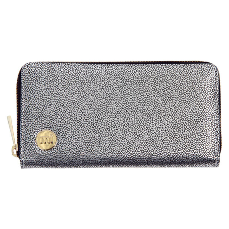 Mi-Pac Elegantní peněženka Zip Purse Pebbled 740450-019 Silver/Black