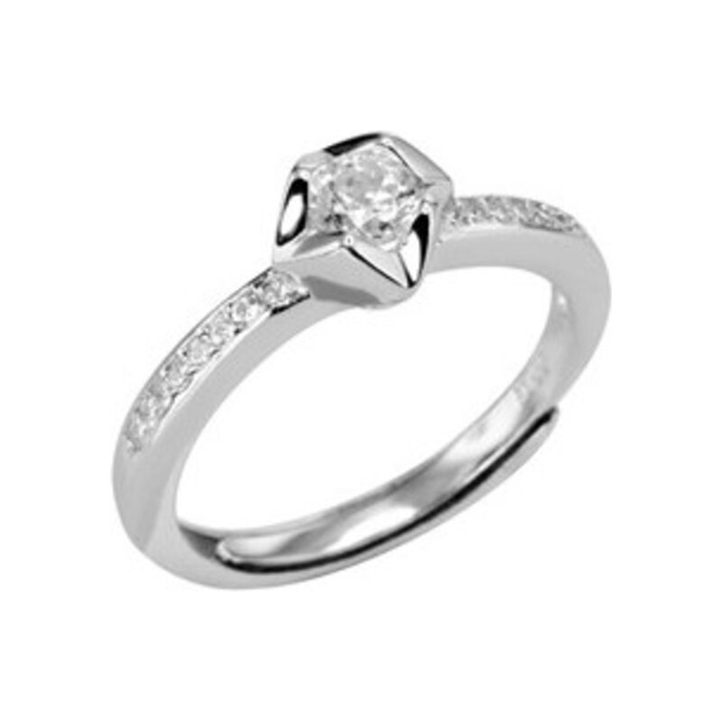Selilya Silver Stříbrný prsten s krystaly SRJ61