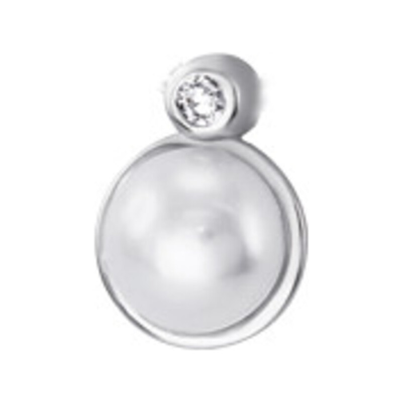 Selilya Silver Stříbrný přívěsek s krystalem a syntetickou perlou SPJ22