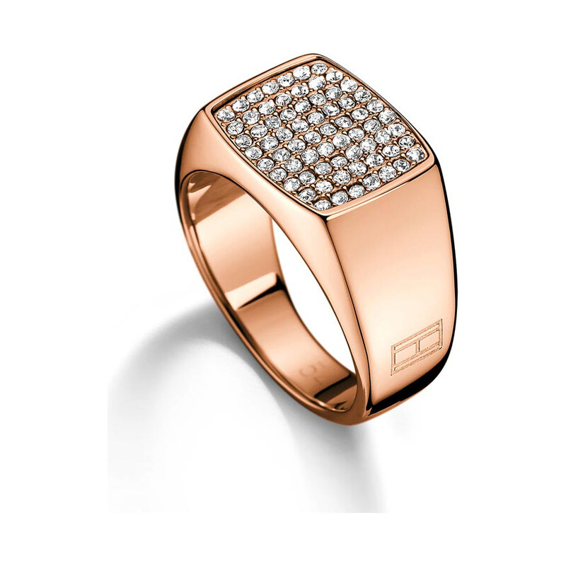 Tommy Hilfiger Bronzový prsten s krystaly TH2700734