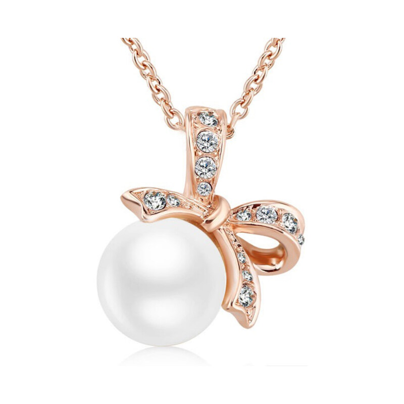 Vicca® Pozlacený náhrdelník s mašlí Caye Gold OI_Z150212-2