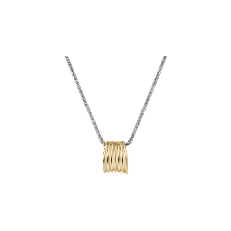 Skagen Ocelový náhrdelník se zlatým přívěskem SKJ0196998