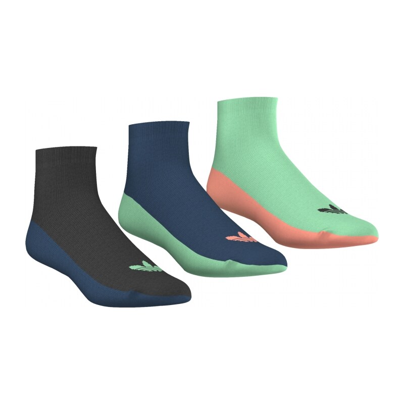 Ponožky adidas Originals TREFOIL ANKLE C (Černá / Zelená / Oranžová)