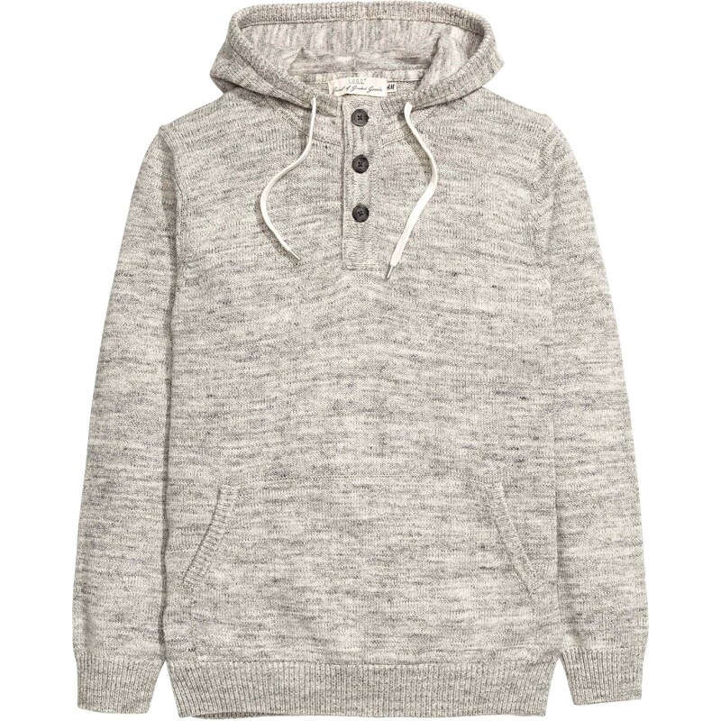 H&M Pletený svetr s kapucí