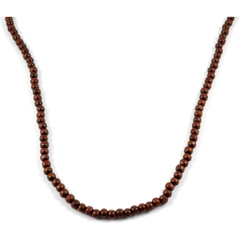 Trendhim Hnědý náhrdelník z dřevěných perliček Q7-8-7937