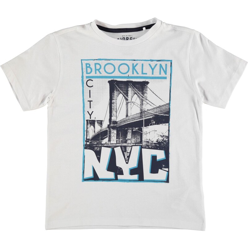 Triko Giorgio NYC Print T Shirt dětské Boys White