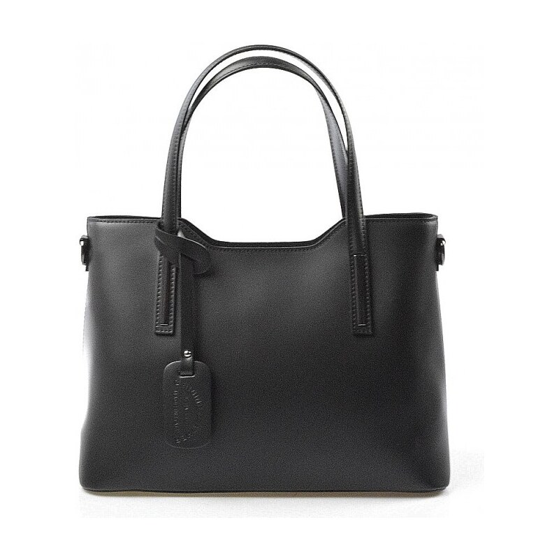 Kožená černá business kabelka Luxury Romina 10120