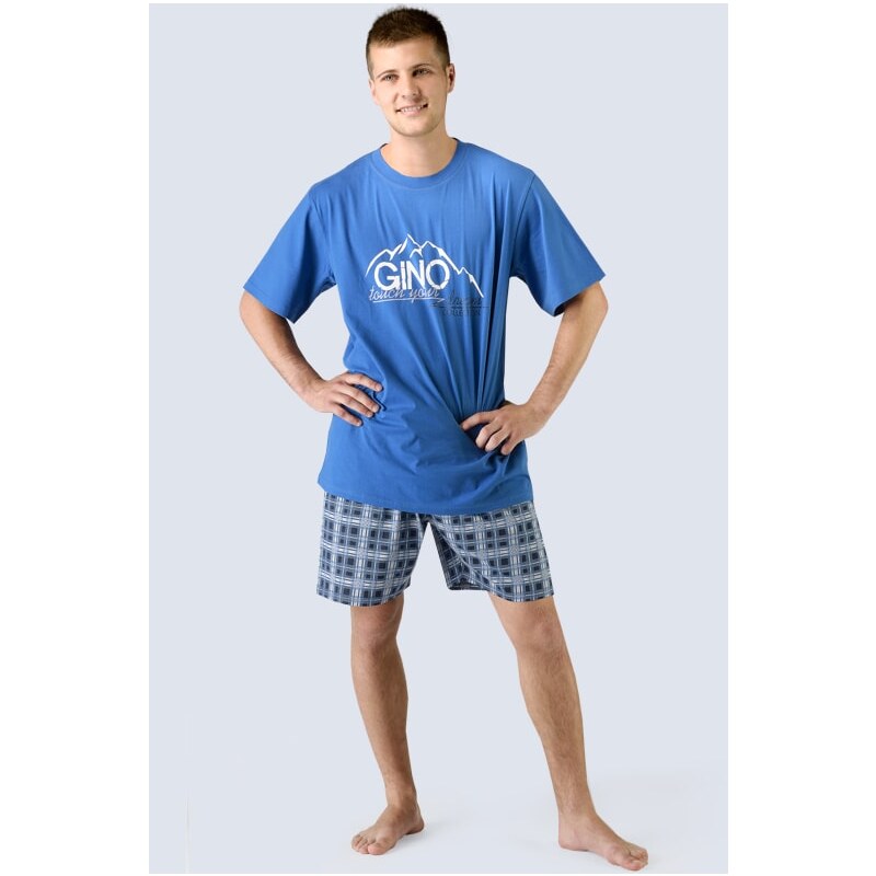 GINA GINA-79026P-BLUE: Pánské pyžamo GINA krátké