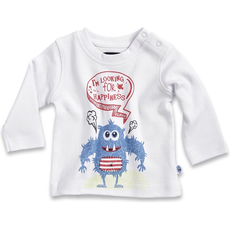 Blue Seven Dětské tričko s příšerkou - bílé