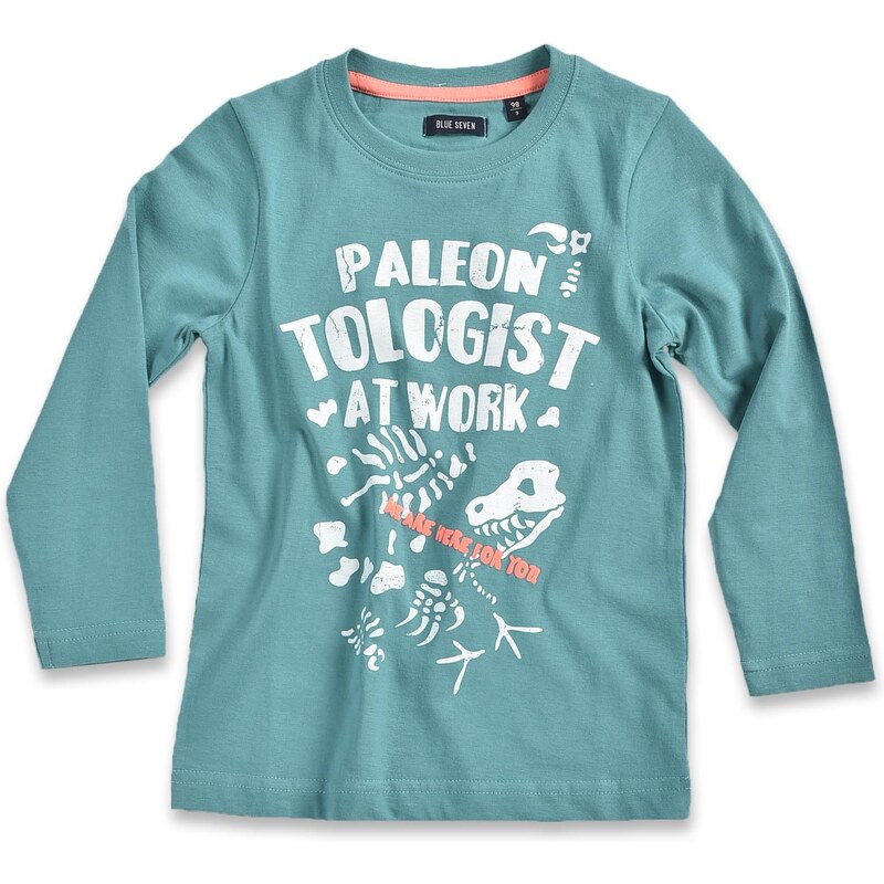 Blue Seven Chlapecké tričko Paleontologist - zelené