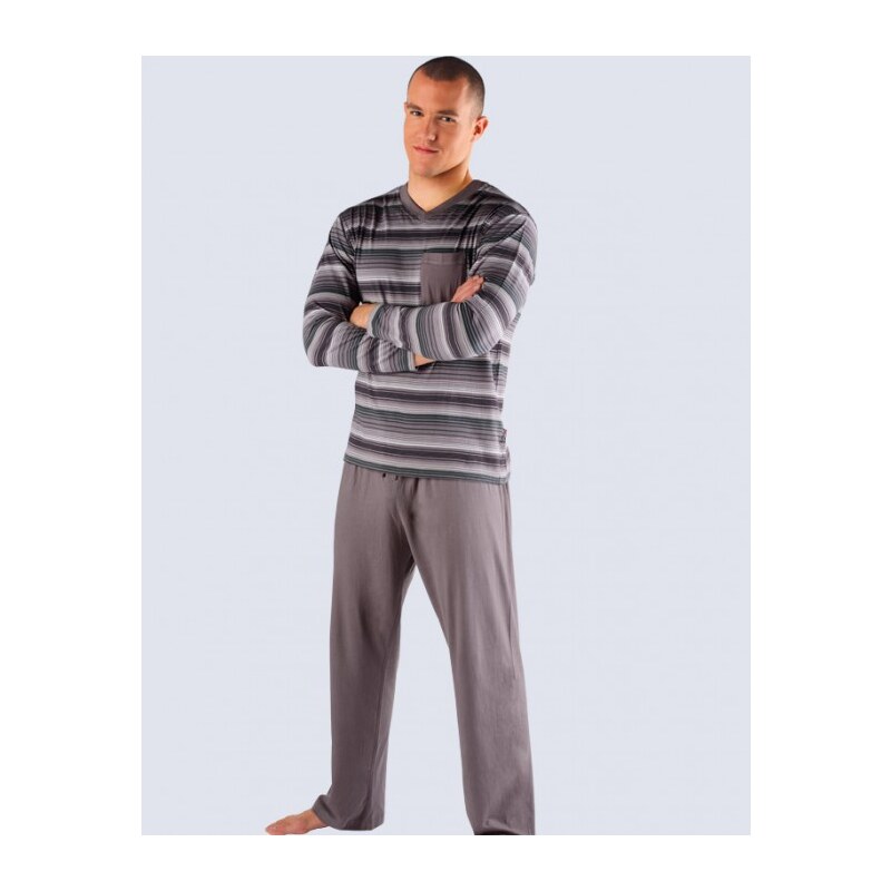 GINA Pánské pyžamo dlouhé, šité 79003P