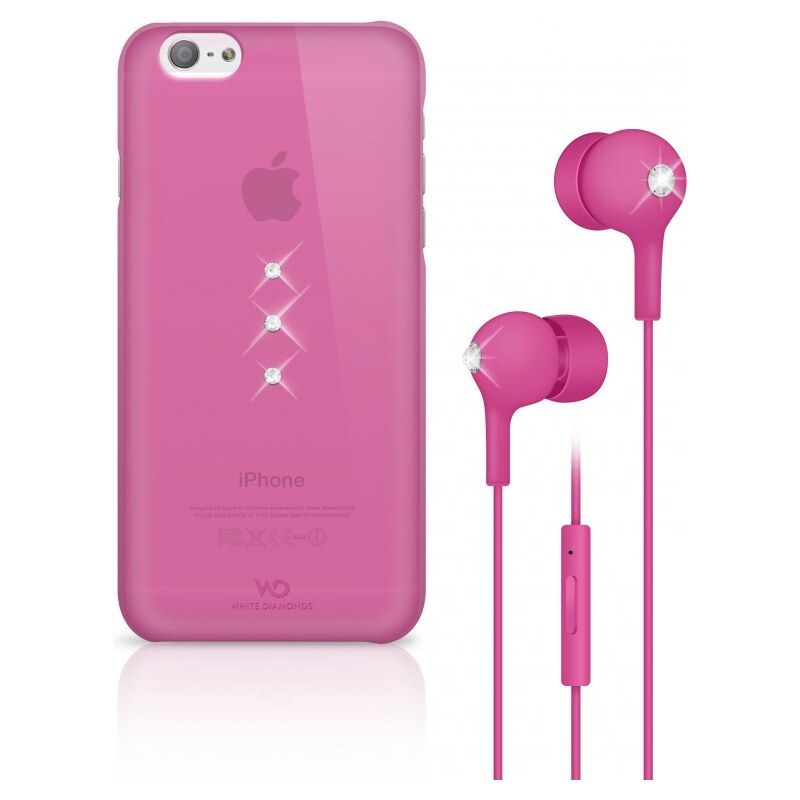 WhiteDiamonds White Diamonds Crystal Earphone bundle pro iPhone 6/6S růžový