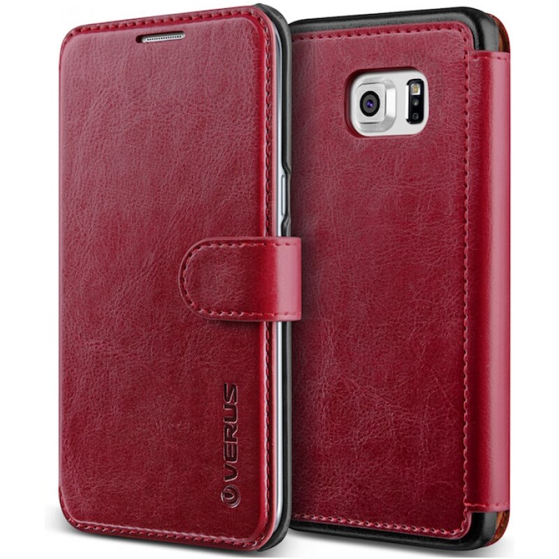 Verus Dandy Layered Leather Case pro Samsung Galaxy S6 edge plus vínový/černý