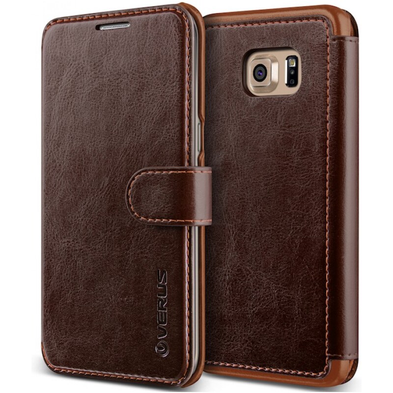 Verus Dandy Layered Leather Case pro Samsung Galaxy S6 edge plus hnědý