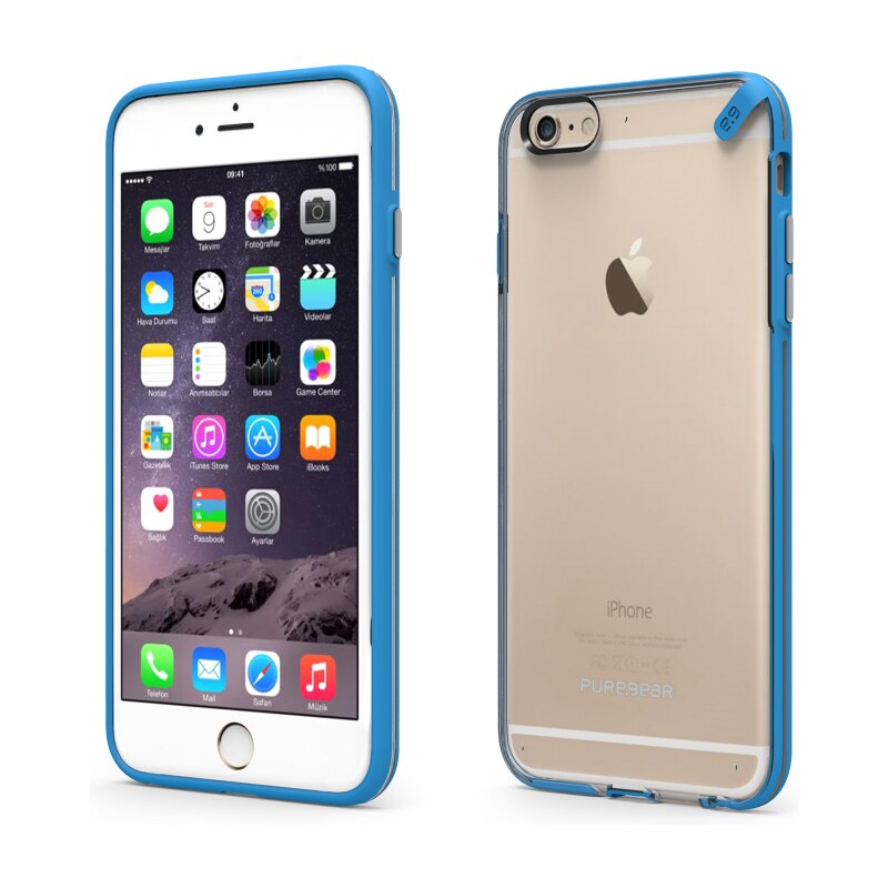 PureGear Slim Shell Case iPhone 6/6S - transparentní/modrý
