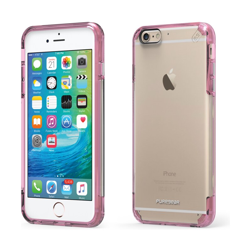 PureGear Slim Shell PRO Case iPhone 6/6S - transparentní/růžový