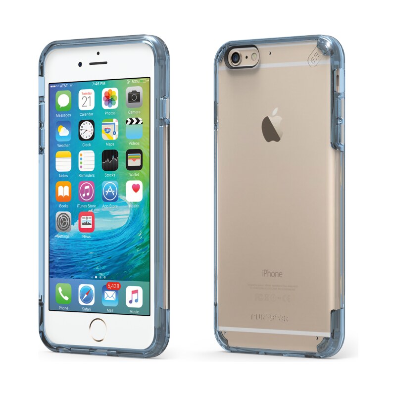 PureGear Slim Shell PRO Case iPhone 6/6S - transparentní/modrý