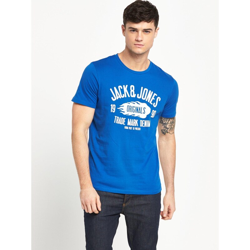 CLOSET Jasně modré triko s potiskem "JackandJonas"