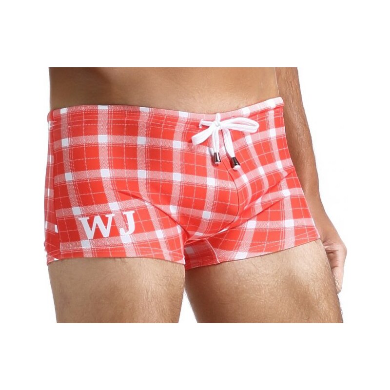 WJ UNDERWEAR Plavky (boxerky) WJ Magic Plaid (ORANGE) S