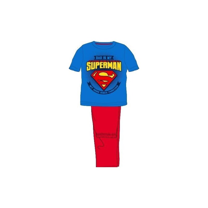 E plus M Chlapecké pyžamo Superman - modro-červené