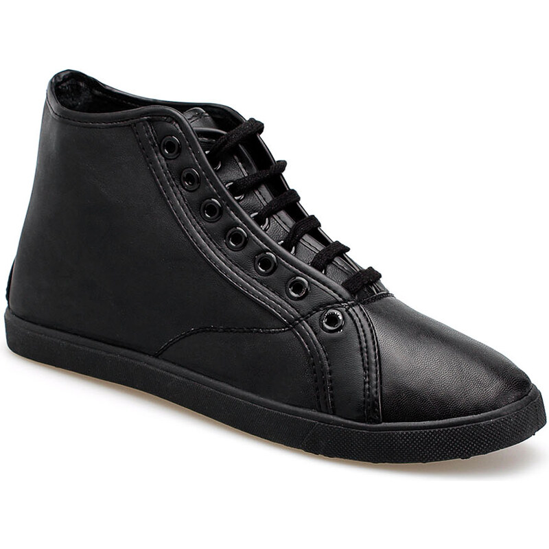 Kotníkové černé boty - A0761