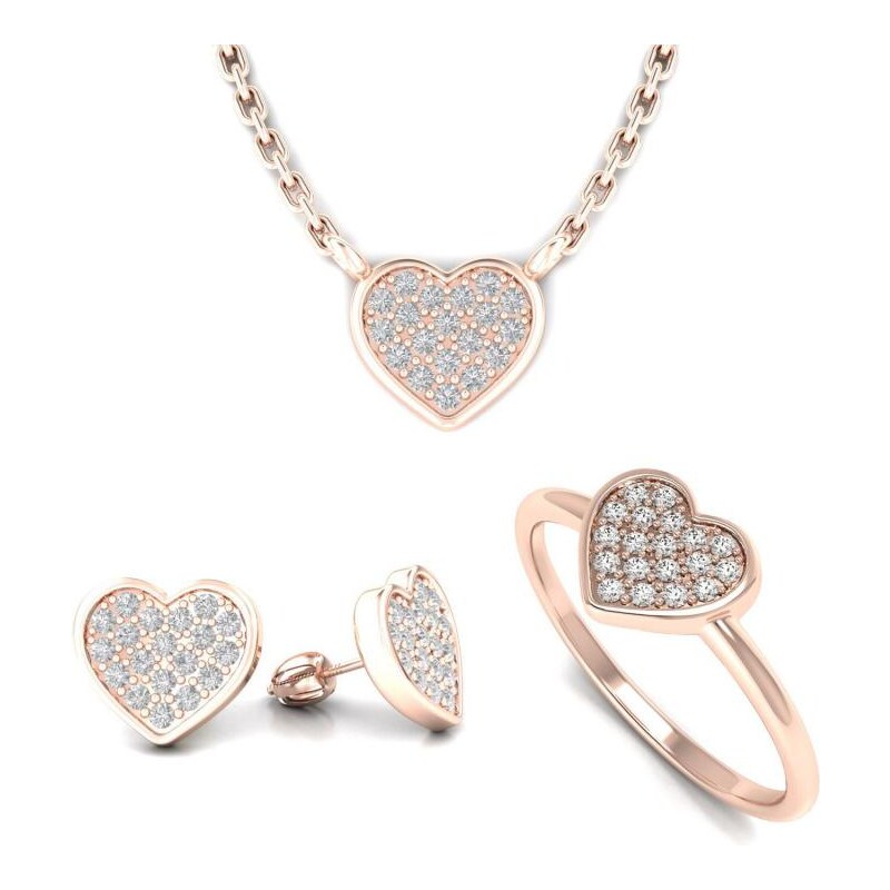 Eppi Diamantová kolekce ve tvaru srdce Fia