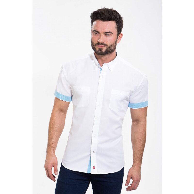 GEAR Pánská košile Regular fit OTTAVIO - white