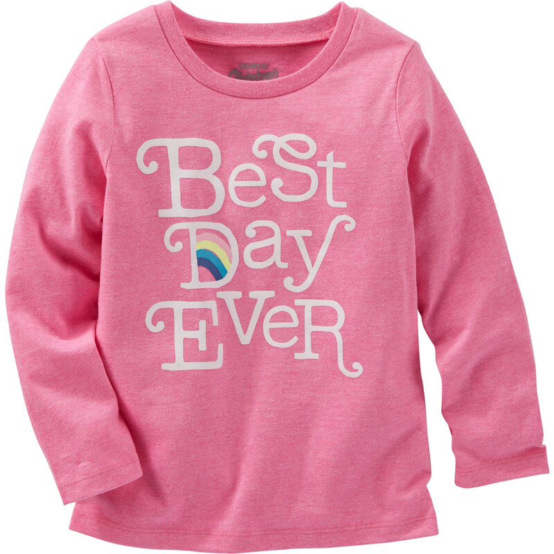 Oshkosh Dívčí tričko Best day - růžové