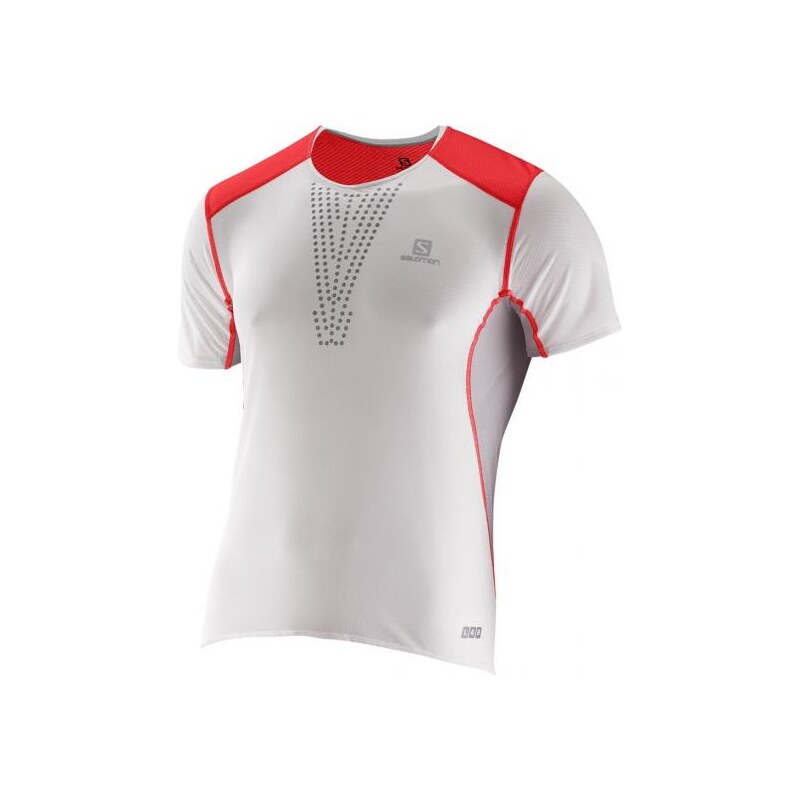 BĚŽECKÉ TRIKO SALOMON S-LAB SENSE TEE white/racing red/aluminium