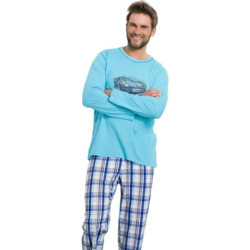 Taro Pánské pyžamo Leon modré