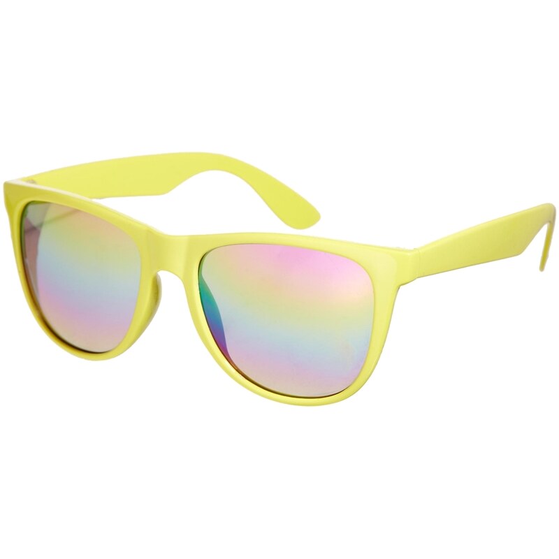 AJ Morgan D Frame Sunrise Mirrored Sunglasses - Yellow