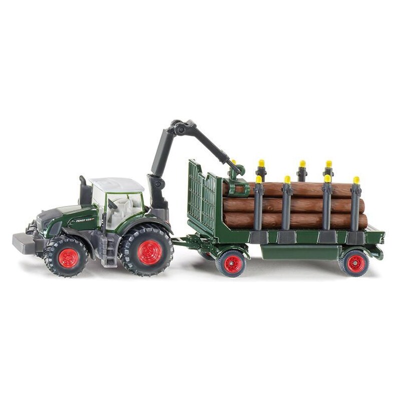 SIKU Farmer - traktor s lesním přívěsem 1:87