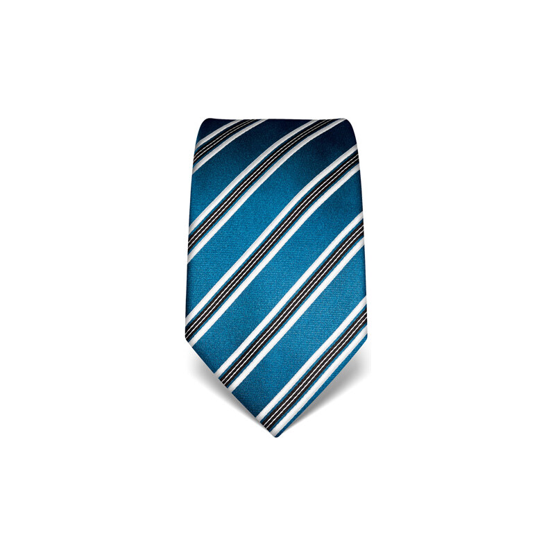 Elegantní kravata Vincenzo Boretti 21954 - petrol s pruhem
