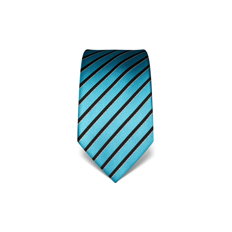 Elegantní kravata Vincenzo Boretti 21952 - tyrkysová pruhem