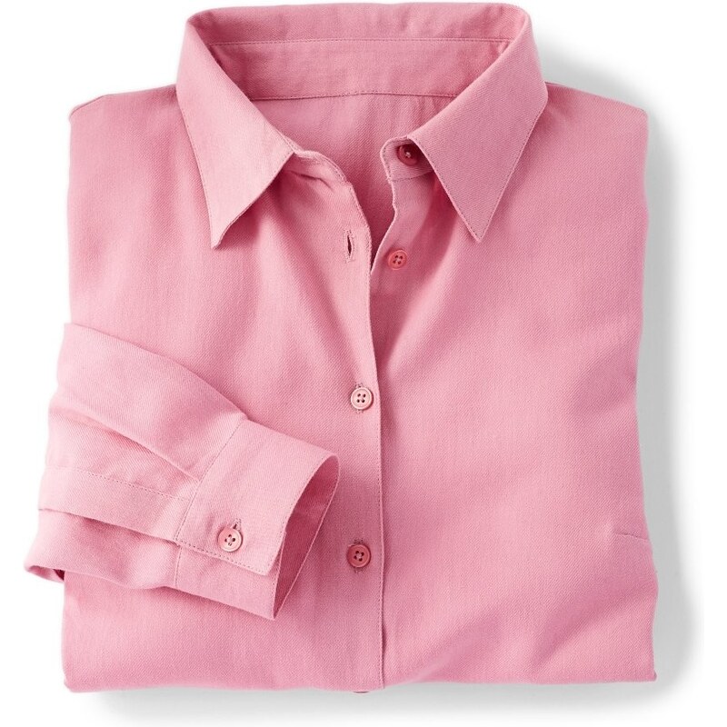 Blancheporte Flanelová košile s dlouhými rukávy růžová