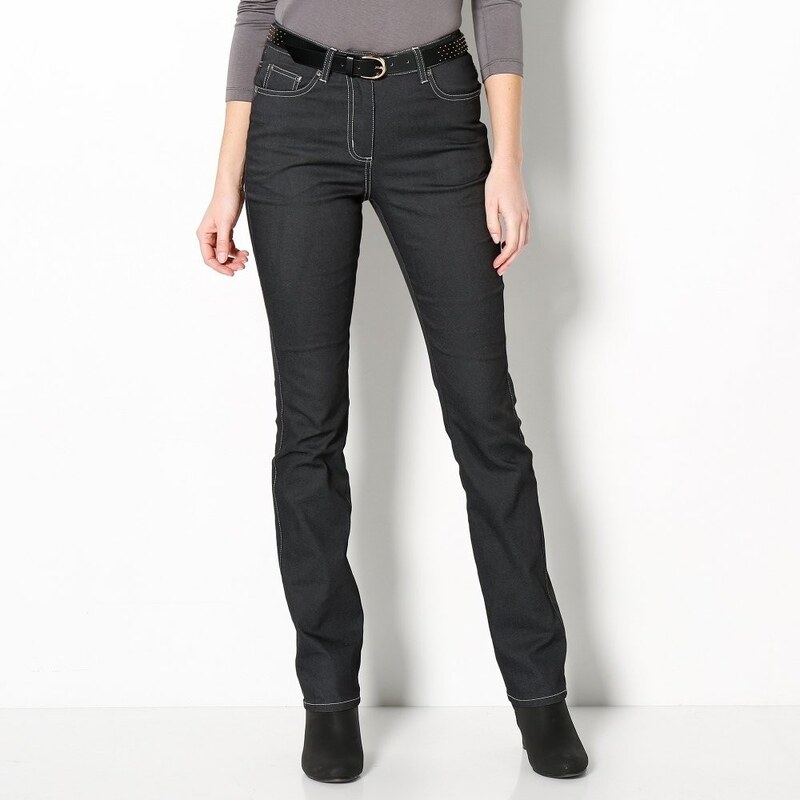 Blancheporte Strečové rovné džíny tmavě šedá