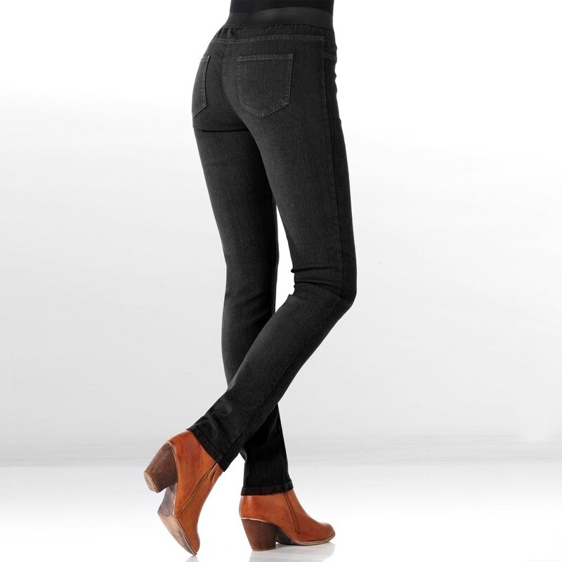 Blancheporte Pružné legínové džíny černá