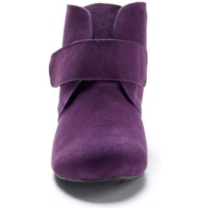 Blancheporte Kotníkové boty s pásky na suchý zip purpurová