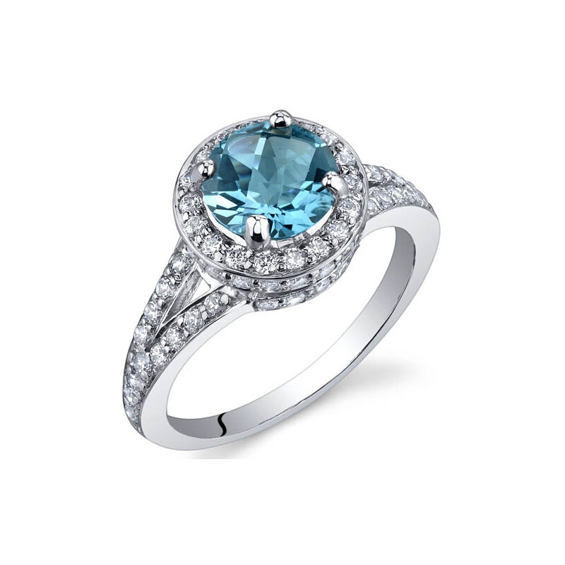 Eppi Stříbrný prsten s topazem a zirkony Alyf
