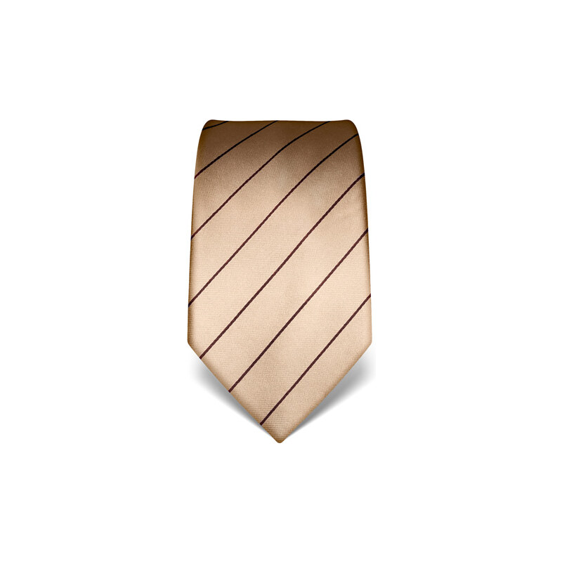 Béžová kravata s pruhem Vincenzo Boretti 21924