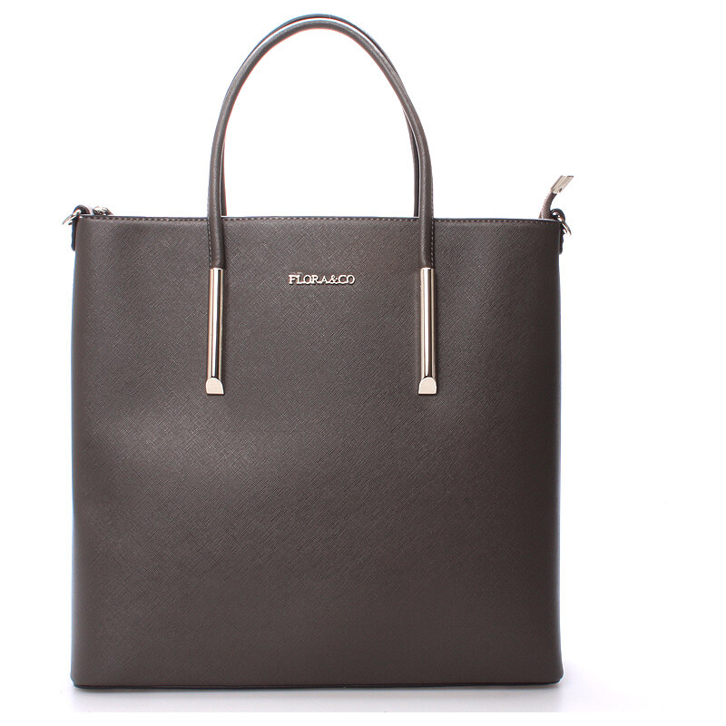 Luxusní dámská kabelka šedá - FLORA&CO Paris šedá