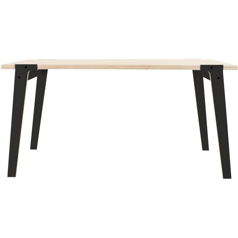 Černý jídelní/pracovní stůl rform Switch, deska 150x75 cm