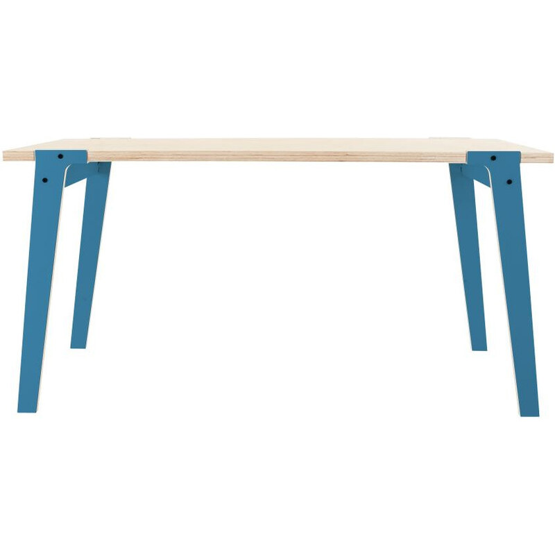 Modrý jídelní/pracovní stůl rform Switch, deska 150x75 cm
