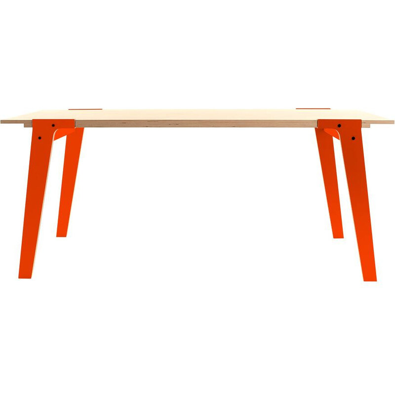Oranžový jídelní/pracovní stůl rform Switch, deska 180x78 cm